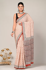 Load image into Gallery viewer, PAHELI JAIPUR Mulmul Cotton Saree for Women with Blouse Piece Hand Block Print