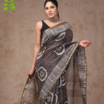 Load image into Gallery viewer, Lovely Grey - Hand Block Print Chanderi Silk Saree - Paheli-Jaipur