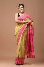 Load image into Gallery viewer, PAHELI JAIPUR Chanderi Silk Saree for Women with Blouse Piece Hand Block Print
