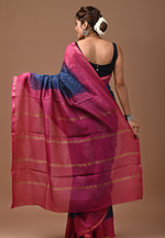 Load image into Gallery viewer, Blueish Pink - Hand Block Chanderi Silk Saree For Women With Blouse Piece
