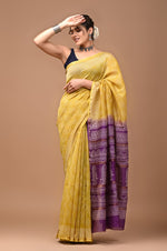 Load image into Gallery viewer, PAHELI JAIPUR Chanderi Silk Saree for Women with Blouse Piece Hand Block Print
