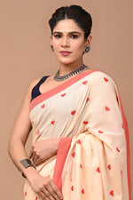 Load image into Gallery viewer, PAHELI JAIPUR Women&#39;s Khadi Cotton Saree For Women With Blouse Piece (LightPink)
