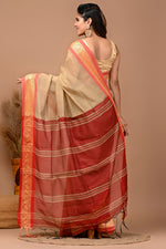 Load image into Gallery viewer, PAHELI JAIPUR Banarasi Cotton Saree for Women with Blouse Piece
