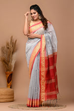 Load image into Gallery viewer, PAHELI JAIPUR Banarasi Cotton Saree for Women with Blouse Piece
