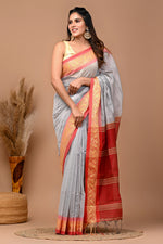 Load image into Gallery viewer, PAHELI JAIPUR Banarasi Cotton Saree for Women with Blouse Piece
