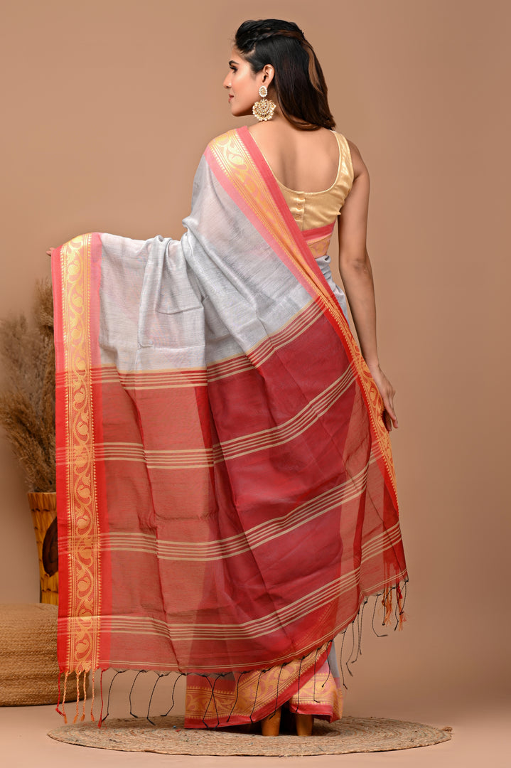 PAHELI JAIPUR Banarasi Cotton Saree for Women with Blouse Piece