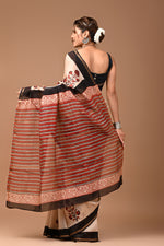 Load image into Gallery viewer, PAHELI JAIPUR Chanderi Silk Saree for Women with Blouse Piece Hand Block Print
