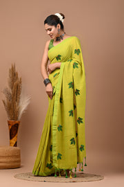 PAHELI JAIPUR Women's Khadi Cotton Saree For Women With Blouse Piece