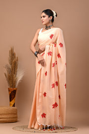 PAHELI JAIPUR Women's Khadi Cotton Saree For Women With Blouse Piece