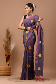 PAHELI JAIPUR Women's Khadi Cotton Saree For Women With Blouse Piece