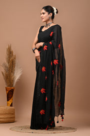 PAHELI JAIPUR Women's Khadi Cotton Saree For Women With Blouse Piece